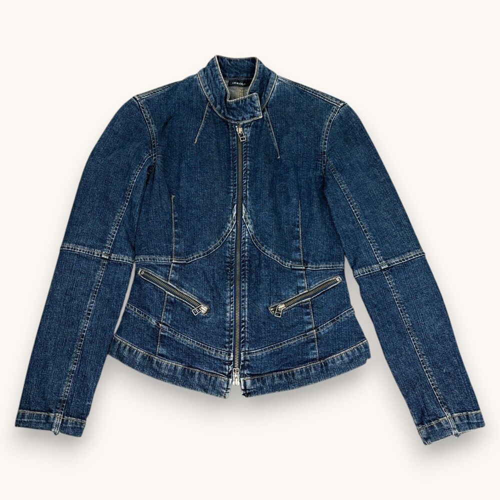 Ideology XS Denim Moto Jacket Coastal Cowgirl Western Boho